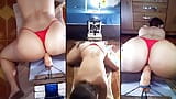 White ass doggy style in red panties snapshot 6