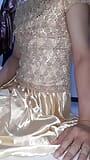 Gold Satin Dress snapshot 7