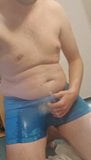 25 Chub Boy pee in tight blue boxers again snapshot 7