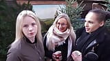 Christmas Market 3 Women Fucked 1 Man! snapshot 2