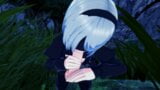 Nier automi - yorha 2b viene scopata nella foresta snapshot 4