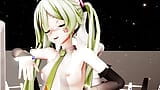 Hatsune Miku Hentai tańczy wypadnięcie wokalu i koraliki analne rozbiera się snapshot 4