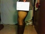 satin miniskirt and high heels boots snapshot 2