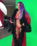 Natalie Eva Marie posing in front of a green screen snapshot 1