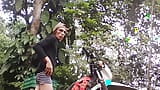 Gay boy experiences anal pleasure on his motorcycle. snapshot 16
