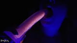 Spectrum Boutique Neo Elite Glow in the Dark Dildo Unboxing and Test Fuck with Black Light snapshot 15