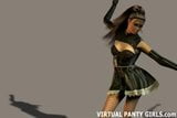 3d virtual French maid teasing in lingerie snapshot 1