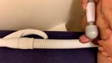 Hand Massager Vibrator Pressing A Small Penis On A Vacuum Cleaner Hose And Cumming On It snapshot 4