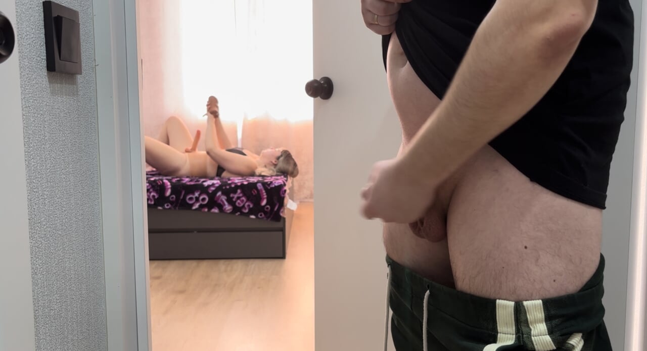 spied on my masturbation and was roughly fucked in the ass for it