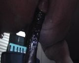 Black Dildo messy close up snapshot 10