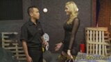 Blonde in lingerie sucked and fucked a police officer snapshot 3