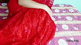 Rasili Bhavi Ki Fat Gand Gapagap Chudai Indian Traditional Dress Red Shari snapshot 1