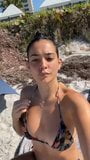 Paula Patton at the beach snapshot 1