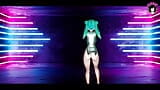 Sexy Miku em vestido chinês quente dançando + despir-se gradual (3D HENTAI) snapshot 4