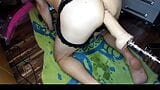 Weekley macchina del sesso orgasmo piscio, allenamento di stretching anale troia travestito 23022023 snapshot 11