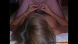 Ik ruk liggend op mijn rug de pik van mijn stiefzoon af die ejaculeert snapshot 10