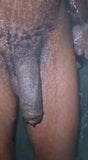 Bearded black dad taking a shower. snapshot 2