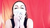 Asmr: beugel en kauwen met speeksel en vore fetisj SFW hete video door Arya Grander snapshot 1