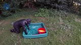 Puppy's outdoor Gunge'n'Paw in full rubber snapshot 2