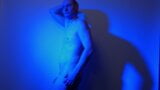 Kudoslong nude in a blue light playing with his flaccid cock snapshot 1