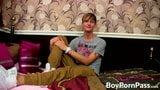 Young blond Connor Levi interviewed before wanking big cock snapshot 1