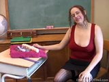 Cute chubby teacher loves to play with her fat juicy pussy snapshot 1