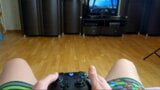 Stepbrother Tries To Play Video Game While Pervert Stepsister Seduces Him To Fuck For The First Time! snapshot 1