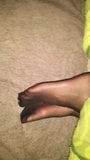 Cum on Nylon feet snapshot 3