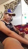 SOLO hot gay twink in Black Tank CUMSHOT snapshot 4