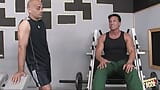 These two fitness guys make short work of this dark haired anal queen snapshot 1