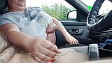 the bitch jerks off my dick in the car in the parking lot snapshot 9