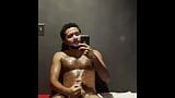 Masturbating big hairy dick In Sauna private room snapshot 3