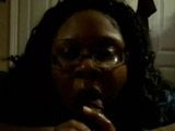 Ebony BBW giving sloppy head 1 snapshot 13