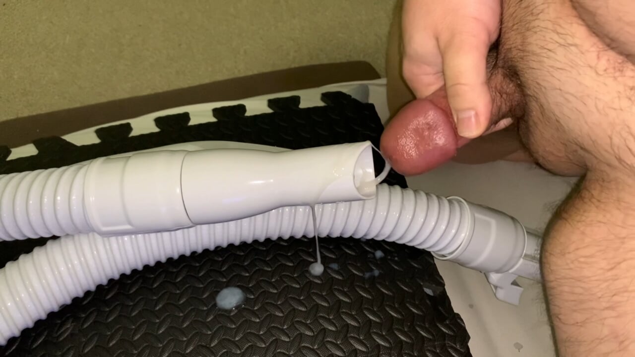 Petit pénis et aspirateur, cumpilation de tuyaux - uniquement d’aspirateur, jouet de masturbation
