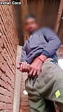 Horny boy risky outdoor masterbating in the stairs snapshot 7