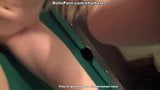 Blonde sexdoll strips on billiards table scene 1 snapshot 2