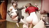 Tifa X Aerith Threesome Fucking Aerith snapshot 3