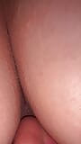 Wife facesitting and making me eat her thick and sweet pussy juice that drips from inside her hairy cunt snapshot 9