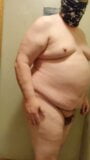 Chubby hairless guy showing off his body snapshot 2