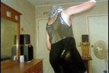 Silver Bodysuit and Black Latex  Aerobics! snapshot 2