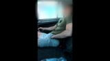 Secretly jerking off in a TAXI while the Driver is gone... MASTURBATION in A PUBLIC PLACE!!! snapshot 3