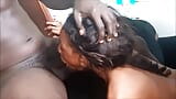 Ebony Muda Banged oleh 2 dudes hitam snapshot 11