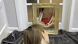 음란한 말과 자기 에징이 포함된 거울 셀프 오르가즘 지침 snapshot 2