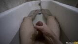 POV: Hot Guy Masturbating in the Bathtub & Cumming Thick Load - Intense Male Orgasm snapshot 6