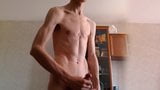 skinny guy jerking off cums with a big load snapshot 4