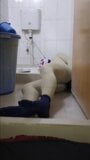 Zentai penis toilet slave bondage femdom snapshot 3