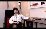 Mature Asian secretary stays at office after work snapshot 1