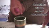 Beautiful teen drinks Coffee with cum snapshot 6