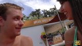 HUNT4K. Slender teen tries outdoor anal sex while cuckold... snapshot 5