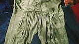 Satin handjob - Cum on satin silky green salwar of bhabhi (82) snapshot 1